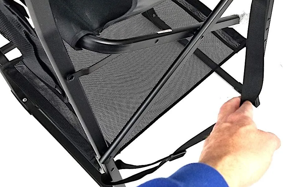 Folding-Compact Makeup Artist Chair (29" SEAT Height) w/ 14″ LED Ring Light - Carry Bag Included - Name/Logo Imprinted - Portable Chair Perfect for Makeup, Hair Stylist