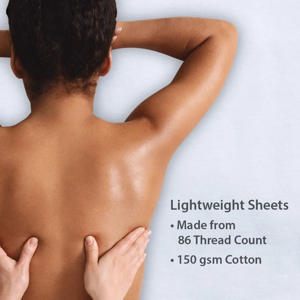 ForPro Premium Flannel 3-Piece Massage Sheet Set, White