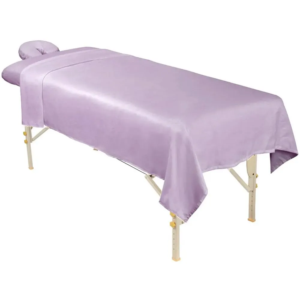 ForPro Premium Microfiber 3-Piece Massage Sheet Set, English Rose, Ultra-Light, Stain and Wrinkle-Resistant, Includes Flat and Fitted Sheet and Face Rest Cover