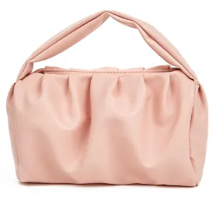 Fresh, Sweet, Solid Color Women's Handbag Trend Versatile Handbag Makeup Bag Japanese Simple Cloud Bag Cosmetic Bag (Pink)