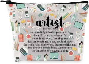 G2TUP Artist Definition Makeup Bag - Art Teacher & Lovers Gift - Cosmetic Bag for Painters