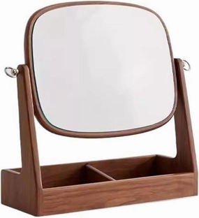 GaRcan Compact Vanity Mirror Cosmetic Mirror Tabletop Ornaments Make-up Mirror Home Bedroom Make-up Mirror Storage Piece Flip-top Make-up Mirror Salon Hairdressing Mirror (Color