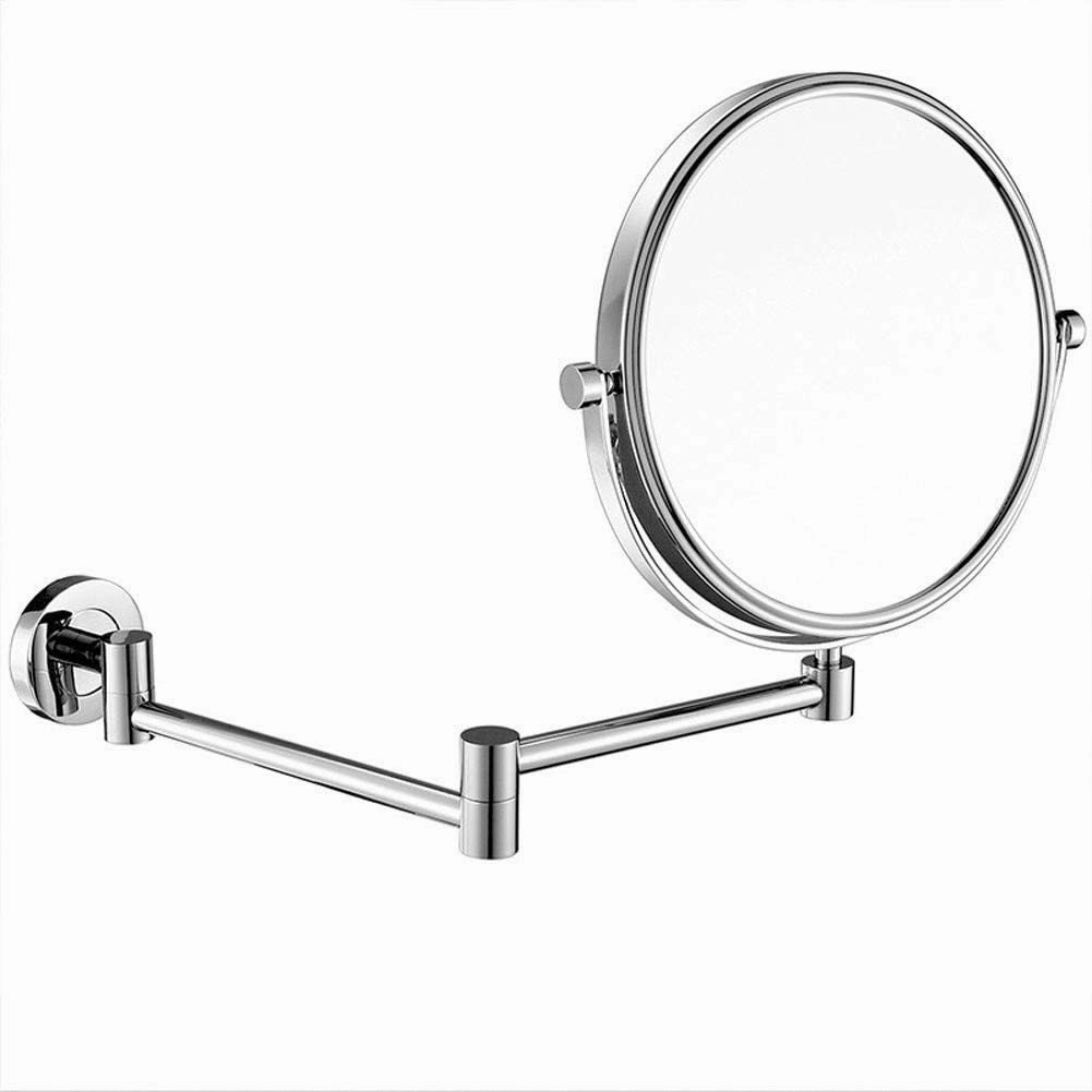 GATSUN Makeup Mirror Vanity Mirror 8 inch Double Sided Wall Mount with 10X Magnification,Two-Sided 360&Degswivel Extendable Cosmetic Mirror Bathroom Shaving Mirror/Chrome