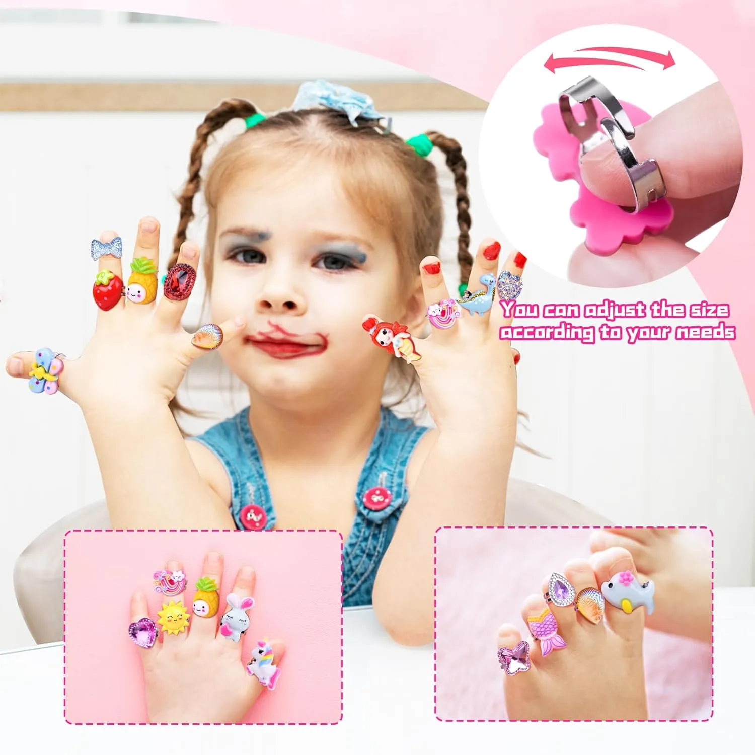 GJZZ Little Girl Play Purse for Kids - Toddler Purse with Ring Box Accessories, Princess Girl Toys for 3 4 5 6 7 8Years Old, Toy Purse Birthday Gifts for Girls Ages 3-5 4-6 6-8 Years Old