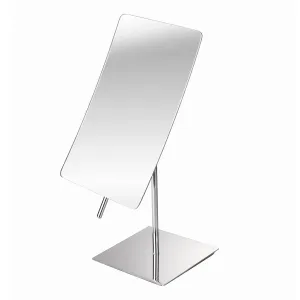 Hamilton Hills 3X Magnified Premium Modern Rectangle Vanity Makeup Mirror | Portable Polished Chrome Contemporary Finish | Adjustable Easy Positioning | Best Luxury Quality Magnifying Beauty Mirror