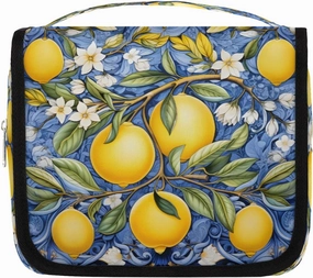 Hanging Travel Toiletry Bag Lemons Toiletry Bags with Hanging Hook Portable Cosmetic Bag Makeup Organizer for Travel Business Trip