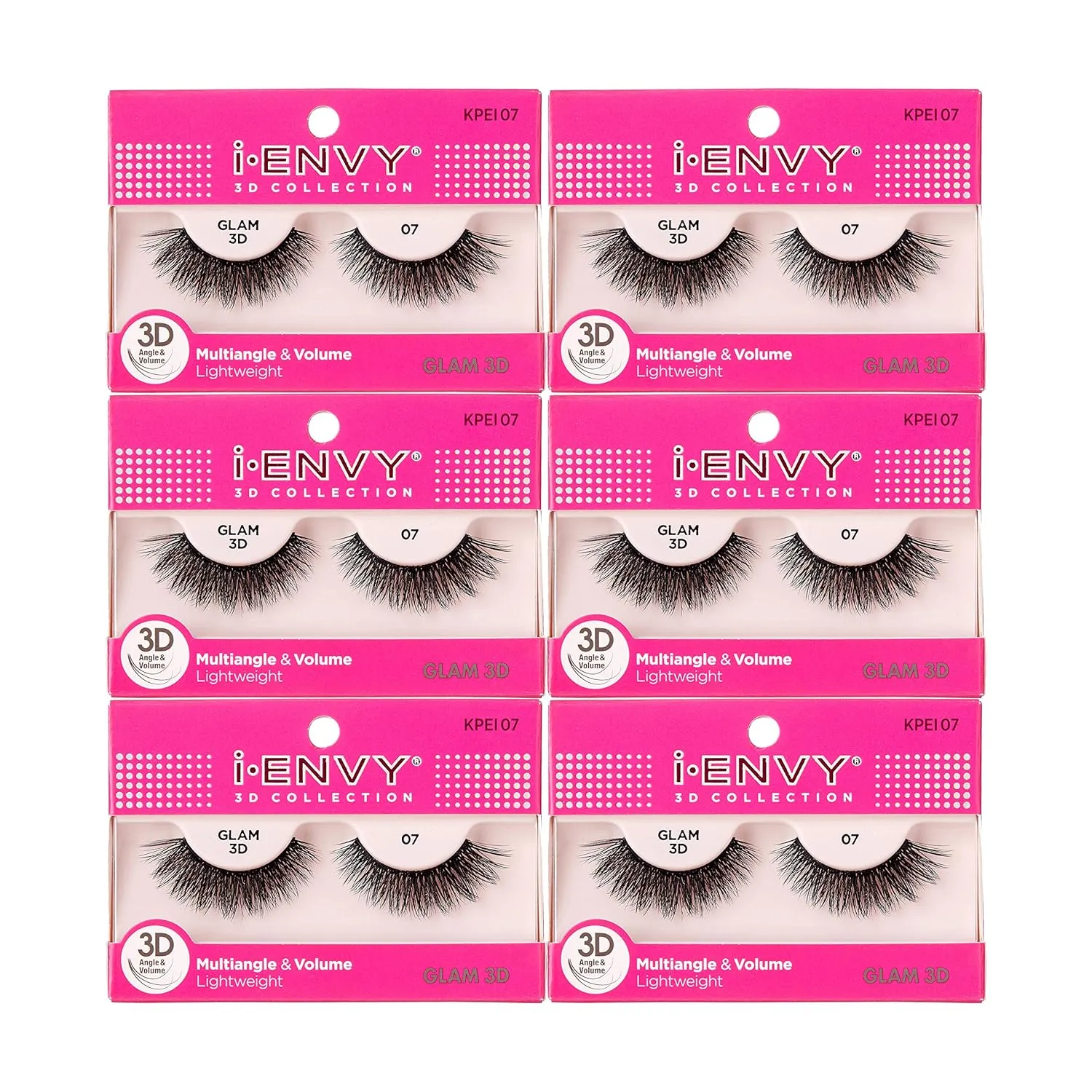 i-Envy 3D Glam Collection Multi-angle & Volume (6 PACK, KPEI07)