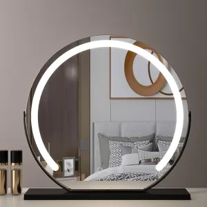 Innovative LED Makeup Mirror with Smart Touch Switch Tabletop and Wall Mounted Vanity Mirror for Bedroom d 6"