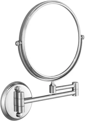 IOCCIOBB Cosmetic Vanity Mirror Bathroom 8 Inch Makeup Mirror Wall Mounted Double Sided 3 Times Magnifying Beauty Mirror Foldable