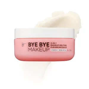 IT Cosmetics Bye Bye Makeup Cleansing Balm - 3-in-1 Makeup Remover, Facial Cleanser & Hydrating Facial Mask - With Vitamin C, Ceramides, Shea Butter & Rosehip Oil - 4 oz