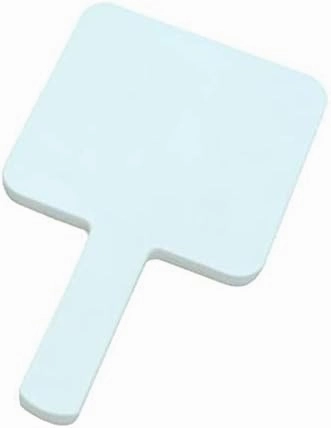 Jojomis 6xModern Hand Held Women's Makeup Dresser with 12x12cm Square Mirror White