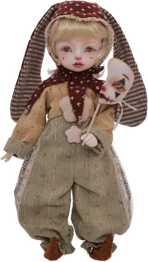Jokerbjd 1/6 Bjd Doll Halloween Clown Style Party Circus Performer Half Mask Ball Jointed Dolls Resin Toys for 15  Year Old