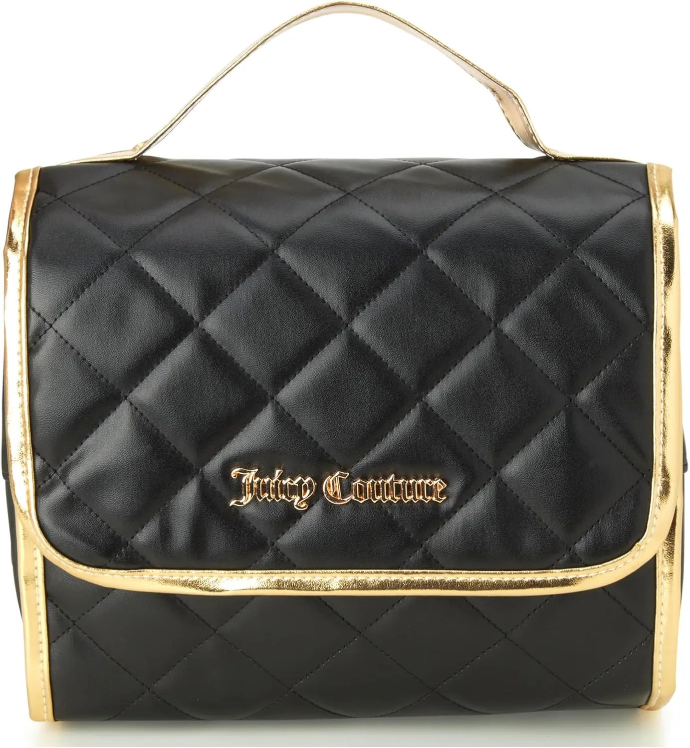 Juicy Couture Women's Toiletries Bag - Travel Makeup and Toiletries Hanging Organizer Set - Makeup Organizer Hanging Case Set, Black