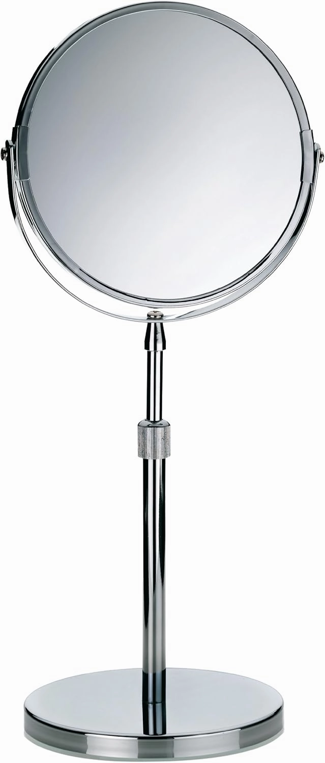 Kela Makeup Mirror with 1X and 5X Magnification Silvana Collection, 6.7 inch diameter, Silver