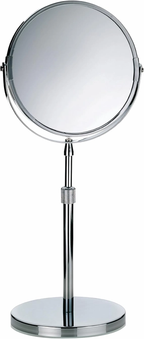 Kela Makeup Mirror with 1X and 5X Magnification Silvana Collection, 6.7 inch diameter, Silver