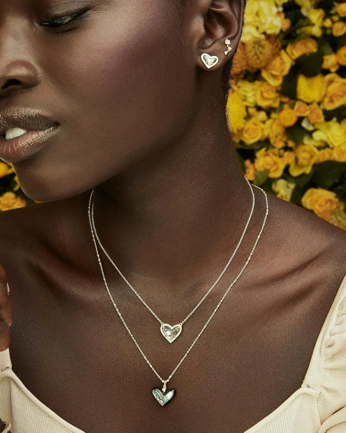Kendra Scott Ari Heart Adjustable Length Pendant Necklace for Women, Fashion Jewelry