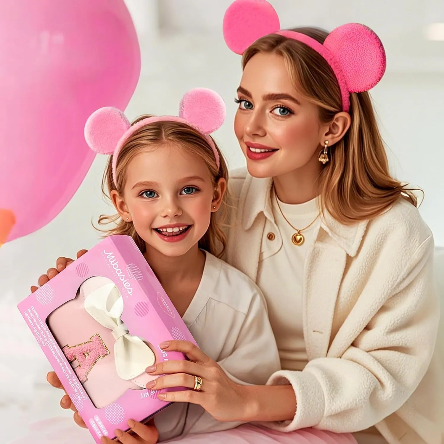 Kids Real Makeup Kit for Girls - 18Pcs Non-Toxic Washable Make Up Toys with Initial Toddler Purse - Personalized Birthday Gifts for Age 3 4 5 6 7 8 9 10 Years Old Girls Vanity Set - E