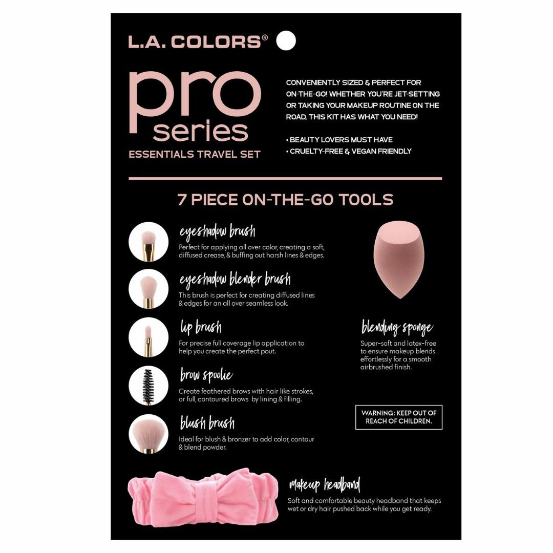 L.A. Colors Essential Travel Brush - Wholesale 4 Sets (CBR430)