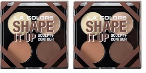 L.A. COLORS Show It Off & Shape It Up Palette, Shape It Up Sculpt & Contour CFP638 (Pack of 2)
