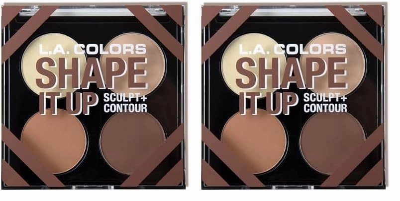 L.A. COLORS Show It Off & Shape It Up Palette, Shape It Up Sculpt & Contour CFP638 (Pack of 2)
