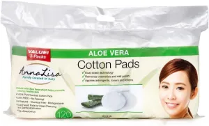 Large 100% Pure Combed Cotton Aloe Vera Pads for Makeup/Nail Polish Removal |120-Piece Italian Ovals Facial Cleansing | 3 Packs of 40 Hypoallergenic & Absorbing Cotton Ovals