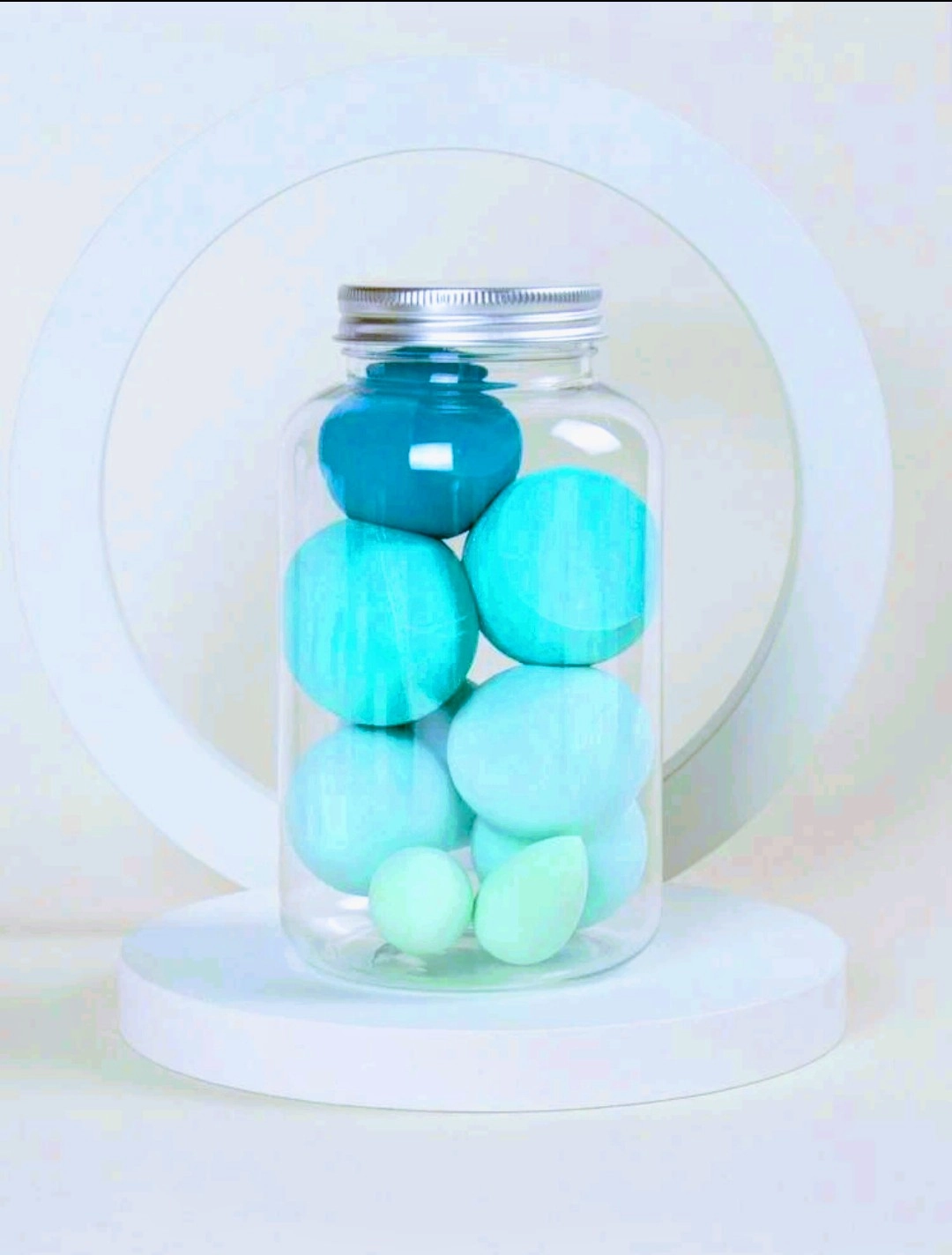 Lashes2cute 7 Piece Makeup Sponge Set Blue