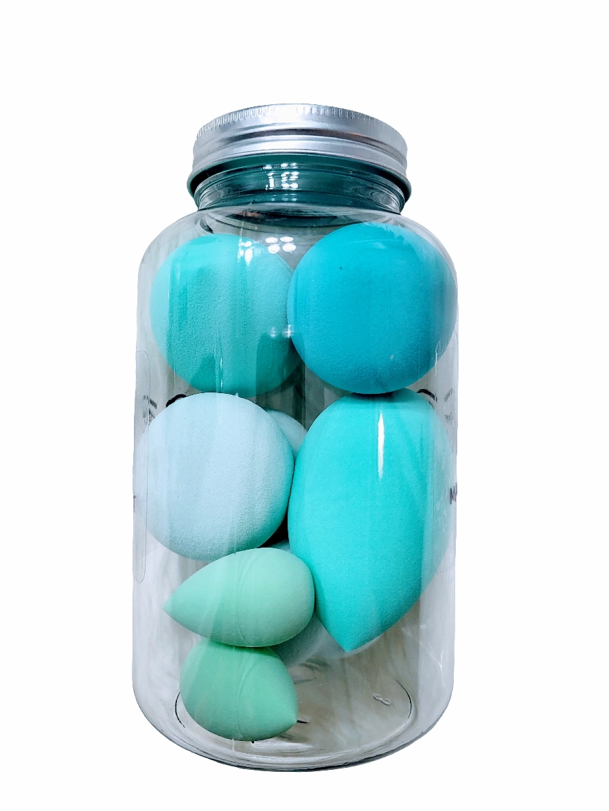 Lashes2cute 7 Piece Makeup Sponge Set Blue