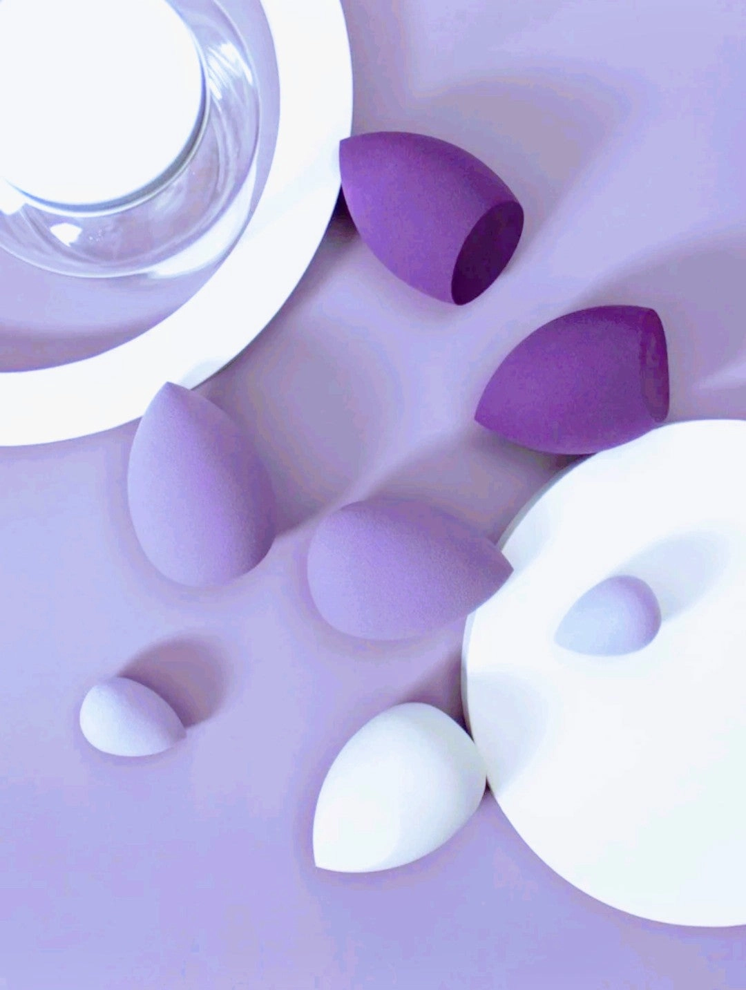 Lashes2cute 7 Piece Makeup Sponge Set Purple