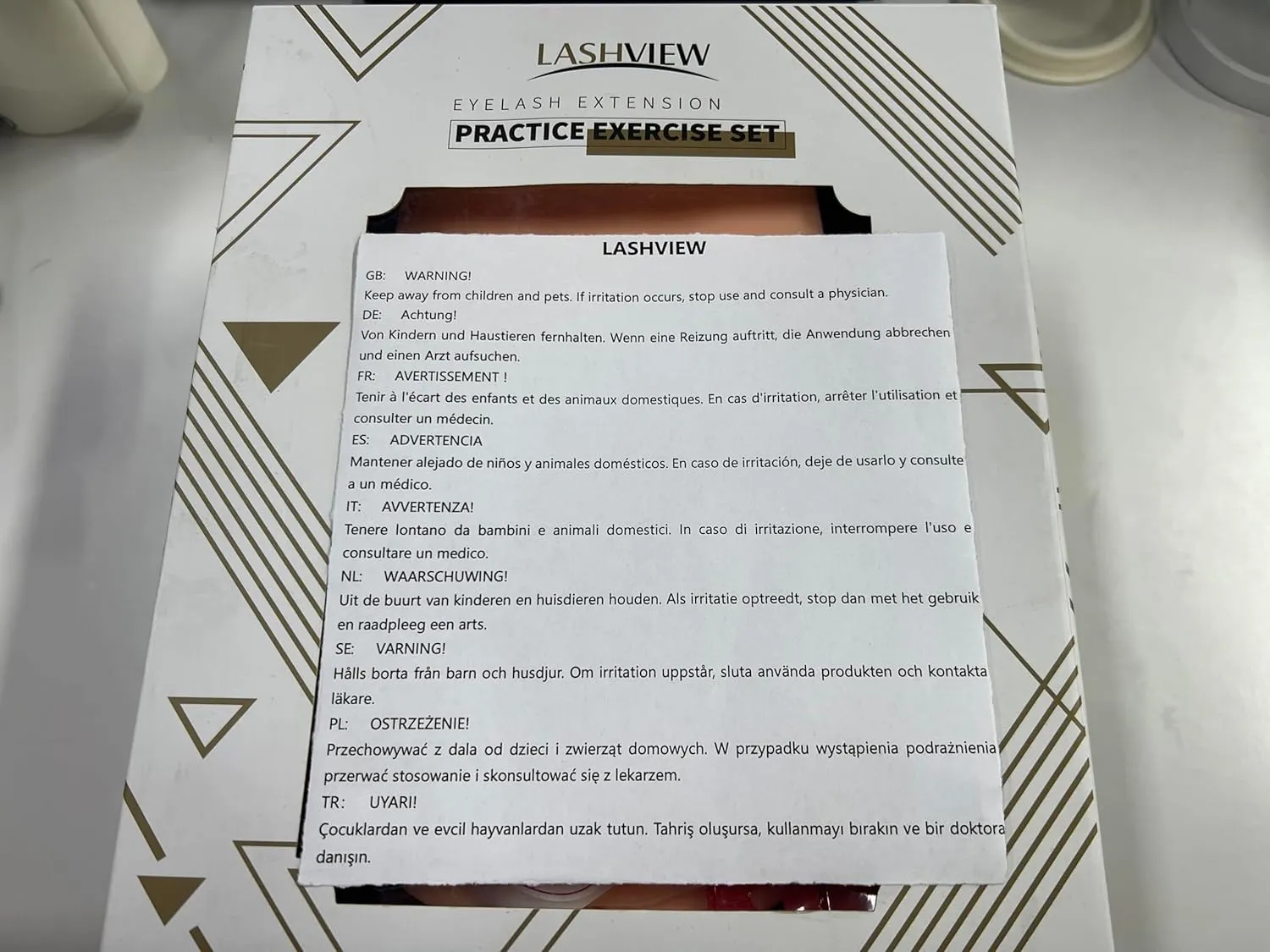 LASHVIEW Lash Mannequin Head , with 4 Pairs Replaced Eyelids Practice, Makeup Soft-Touch Rubber, Natural Skin Color