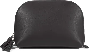 Leatherology Black Onyx Large Clamshell Makeup Bag