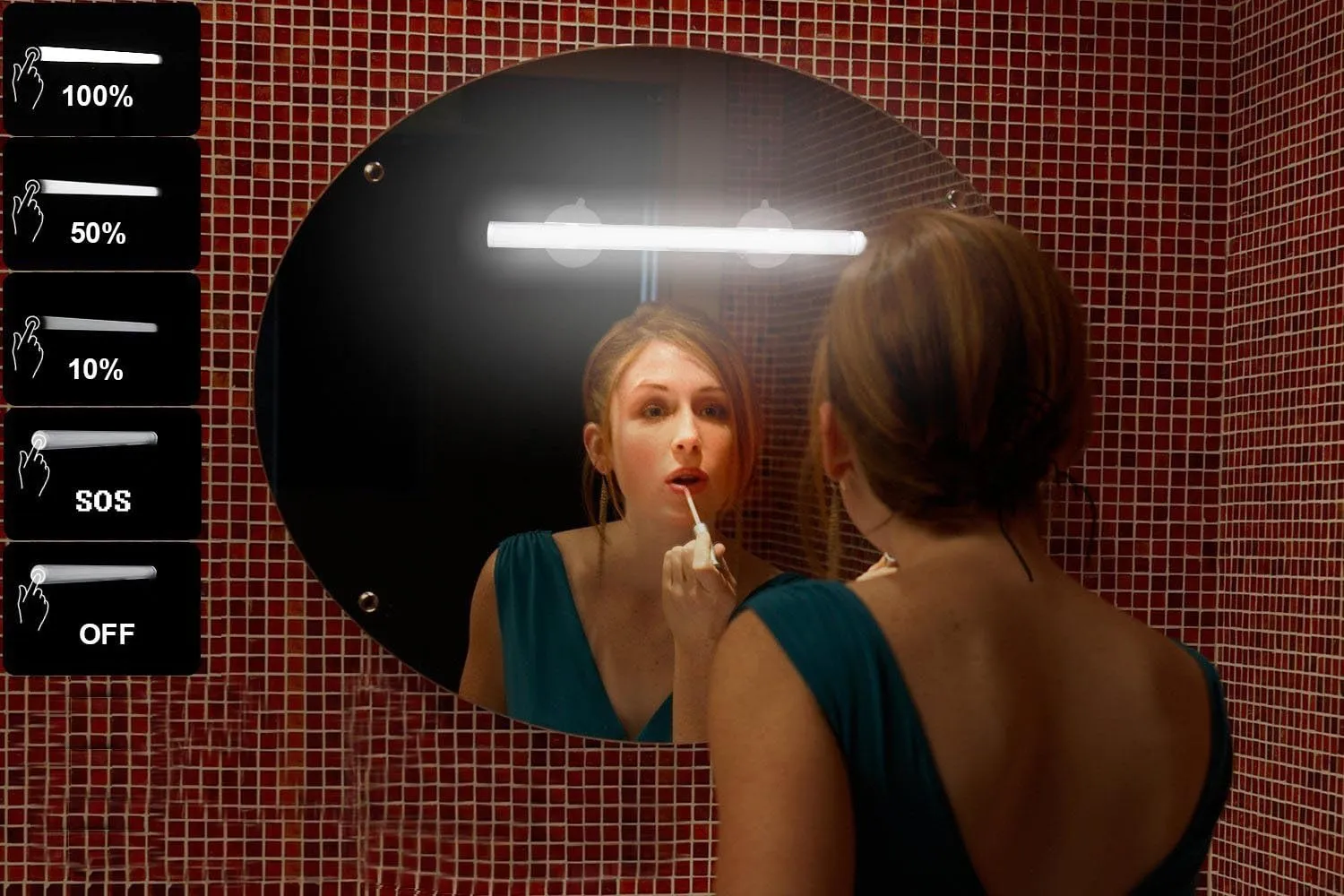 LED Mirror Lights, Portable Vanity Lights | Simulated Daylight | 4 Brightness Level Touch Control | Rechargeable, Cordless Makeup Lights