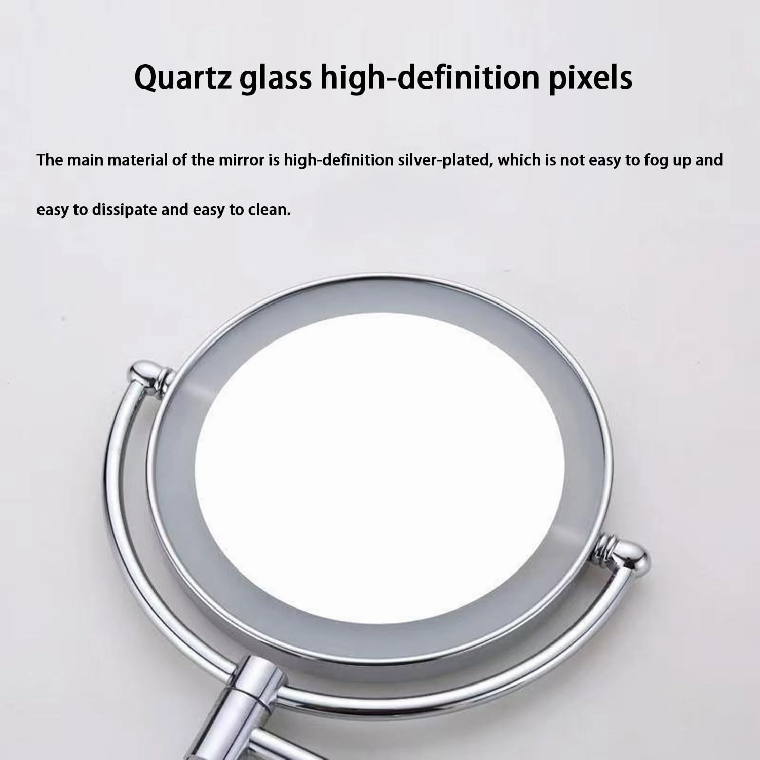 LED Makeup Mirror with Lights and Magnification, Double Sided Wall Mounted Extendable Vanity Mirror,Touch Dimmable, 360 Rotation Antique,10x