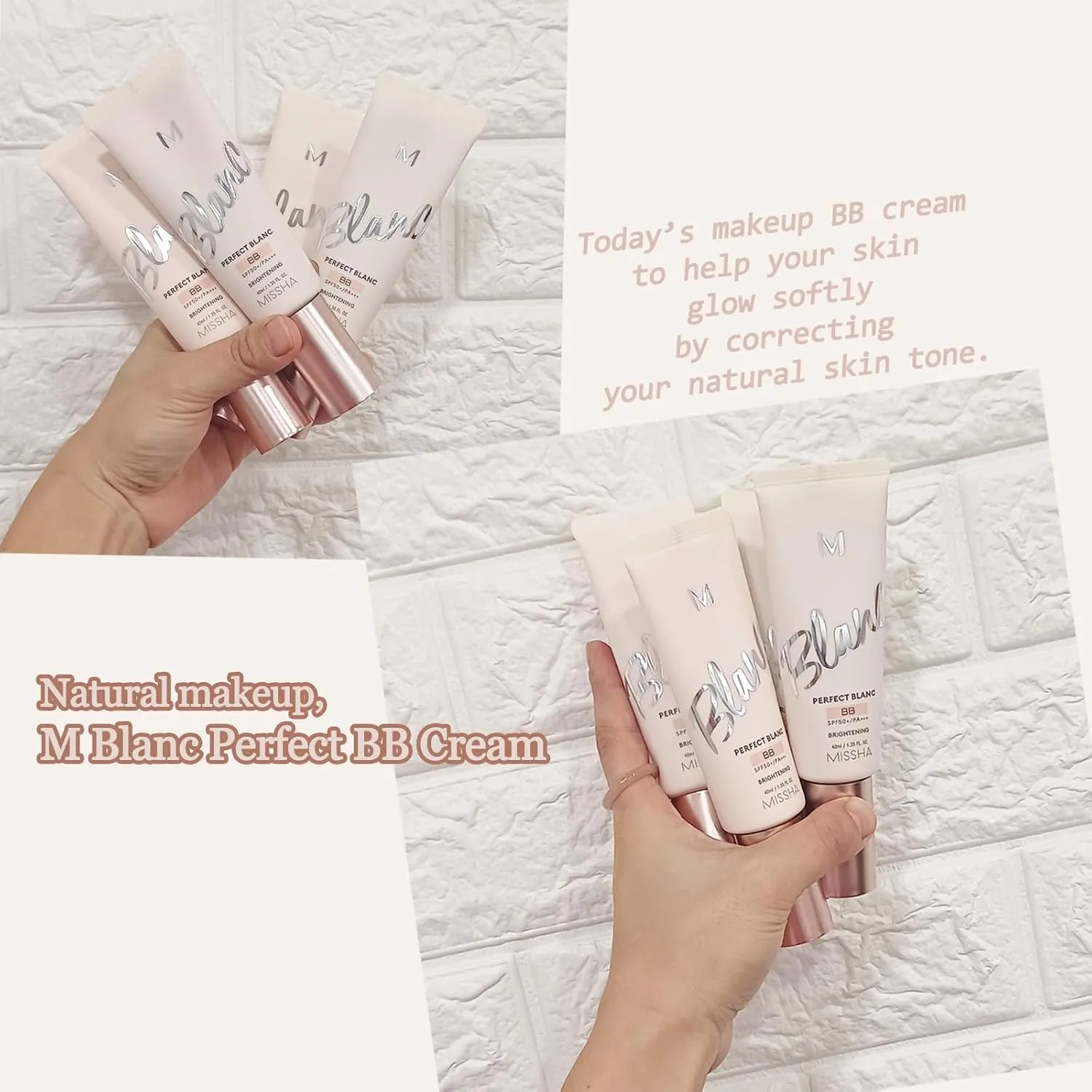 lightness & Brightening Makeup for MISSHA M Perfect Blanc BB Creams(1.35fl.oz.), No.21 Vanilla