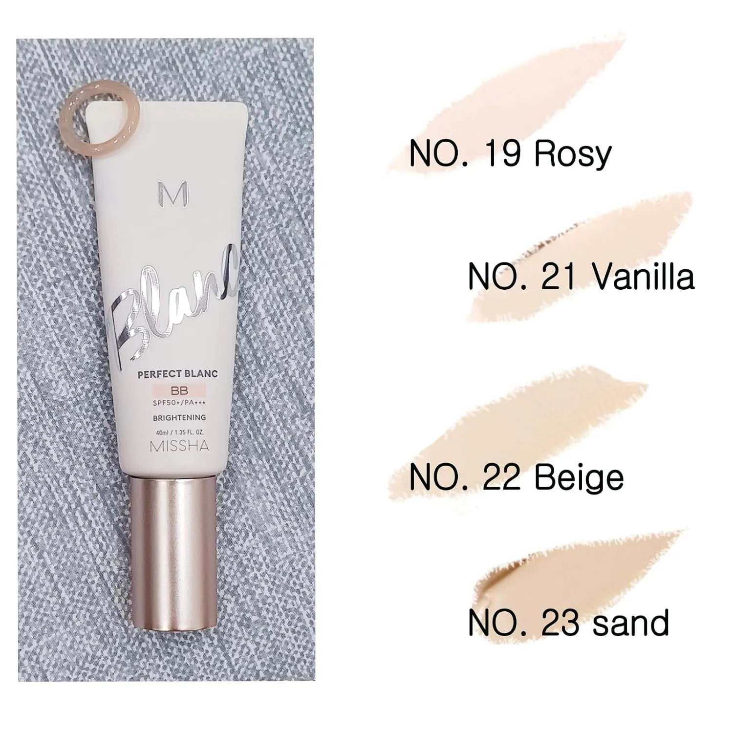 lightness & Brightening Makeup for MISSHA M Perfect Blanc BB Creams(1.35fl.oz.), No.21 Vanilla