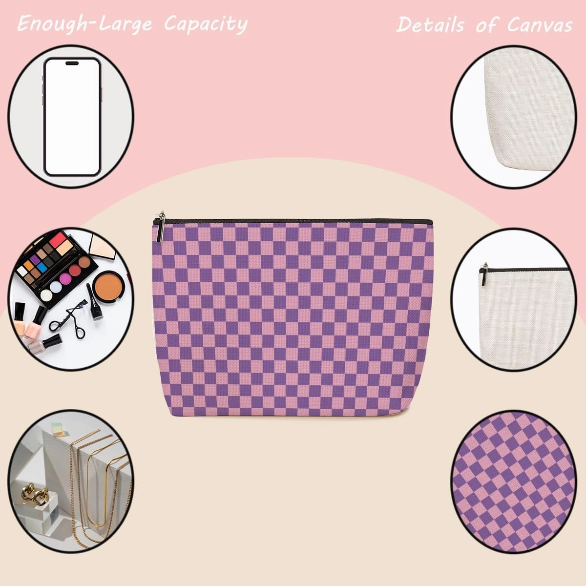 Lovdazzles 6-Piece Multicolor 1506 Fashion Waterproof Makeup Bag - Travel & Makeup Use - Cosmetic Case - Women-Adult