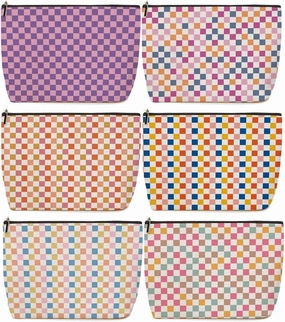 Lovdazzles 6-Piece Multicolor 1506 Fashion Waterproof Makeup Bag - Travel & Makeup Use - Cosmetic Case - Women-Adult