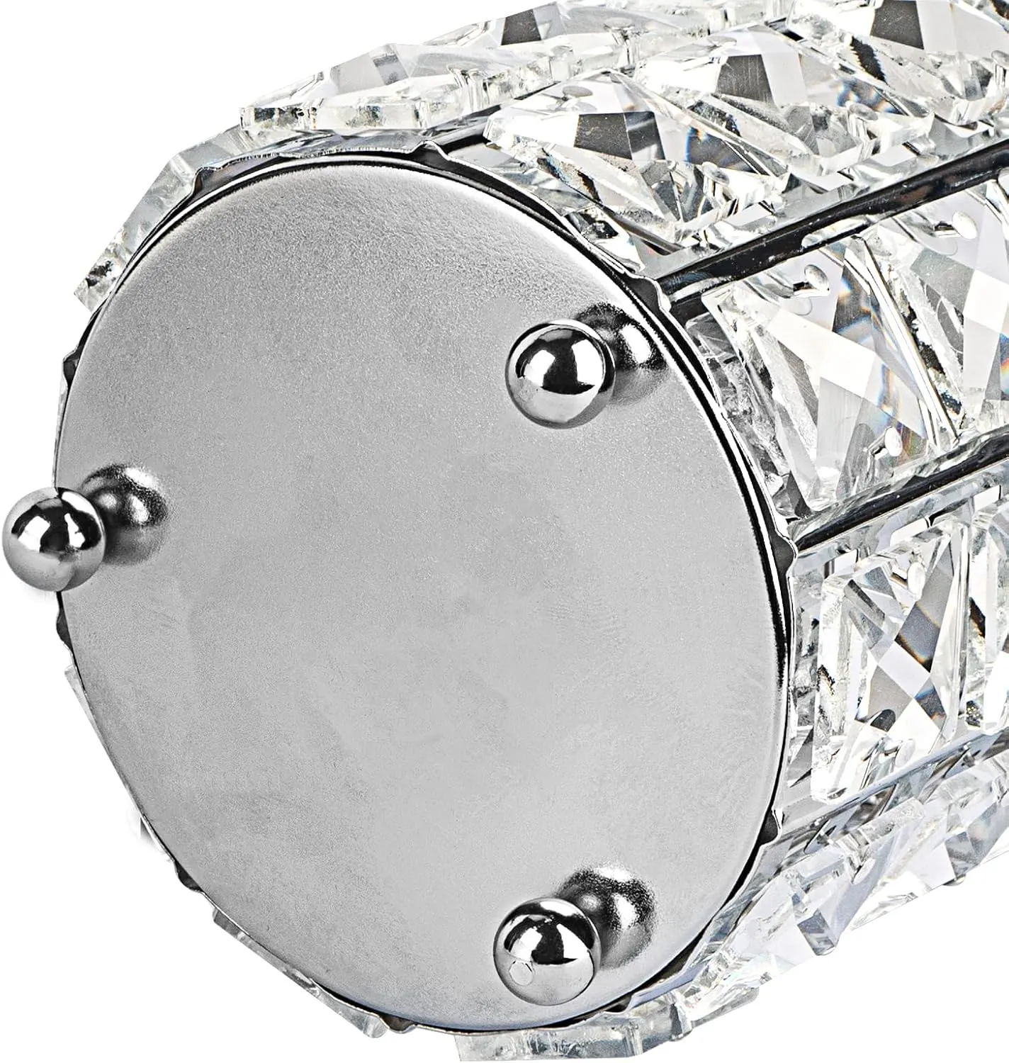 LUEXBOX 4 PCS Crystal Makeup Brush Holder, Bling Makeup Tools Organizer, Round Cosmetics Brush Storage Container for Table, Dresser, Bathroom, Bedroom Organization (Silver)