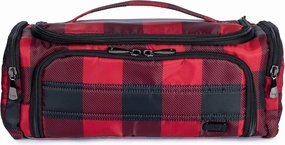 Lug Trolley Makeup Bag, Buffalo Check Red