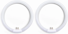 lumenivo 5.5 Inch Outside Diameter, T4 12W 6400K Circular Fluorescent Bulb, Replacement for Conair Round Makeup Mirror - 2 Pack