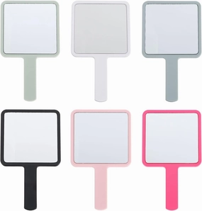 Lurrose 6pcs Handheld Vanity Mirror Table Decoration Mirror with Handle Cosmetic Mirror Bedroom Mirror Decorative Hand Mirror Hand Held Travel Plastic Advertising Mirror Desktop
