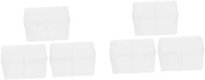 Luxshiny 2sets 3pcs Cosmetics Cotton Pad Holder Storage Case Nail Polish Remover Cotton Pad Dispenser Organizer for Makeup and Beauty Supplies Random Color 3pcs*2