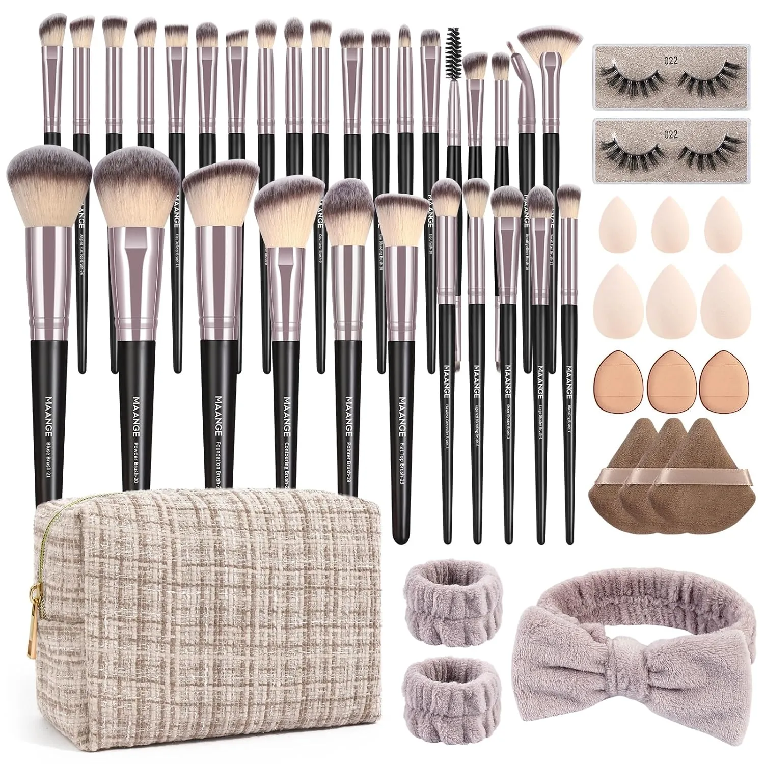 MAANGE Makeup Brushes 48 Piece Makeup Kit with Bag, Multi-functional Makeup Tool Set with Makeup Brush Foundation Brush Make up Brushes Set