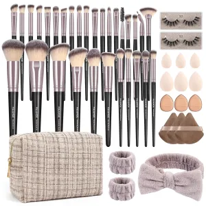 MAANGE Makeup Brushes 48 Piece Makeup Kit with Bag, Multi-functional Makeup Tool Set with Makeup Brush Foundation Brush Make up Brushes Set
