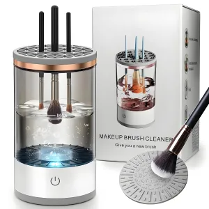 Makeup Brush Cleaner, Rechargeable Lazy Electric Cleaning,Automatic Washer Quick Drying Tool, Deep Cleaning Of All Types Of Brushes, Suitable For Makeup Enthusiasts (Black)