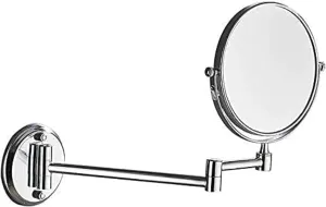 Makeup Mirror 3X Magnifying Wall Mounted Round Shaving Mirror 360 Degree Rotation Bathroom Mirror Retractable Beauty (Color : 5 Inches, Size : 3X)