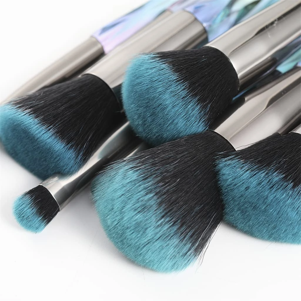 Makeup brush 10 Pieces Professional Makeup Brush Set Cosmetics Blush Foundation Brush Eye Shadow Lip Brow Makeup Brush Set(Color:C)(C,Suit)