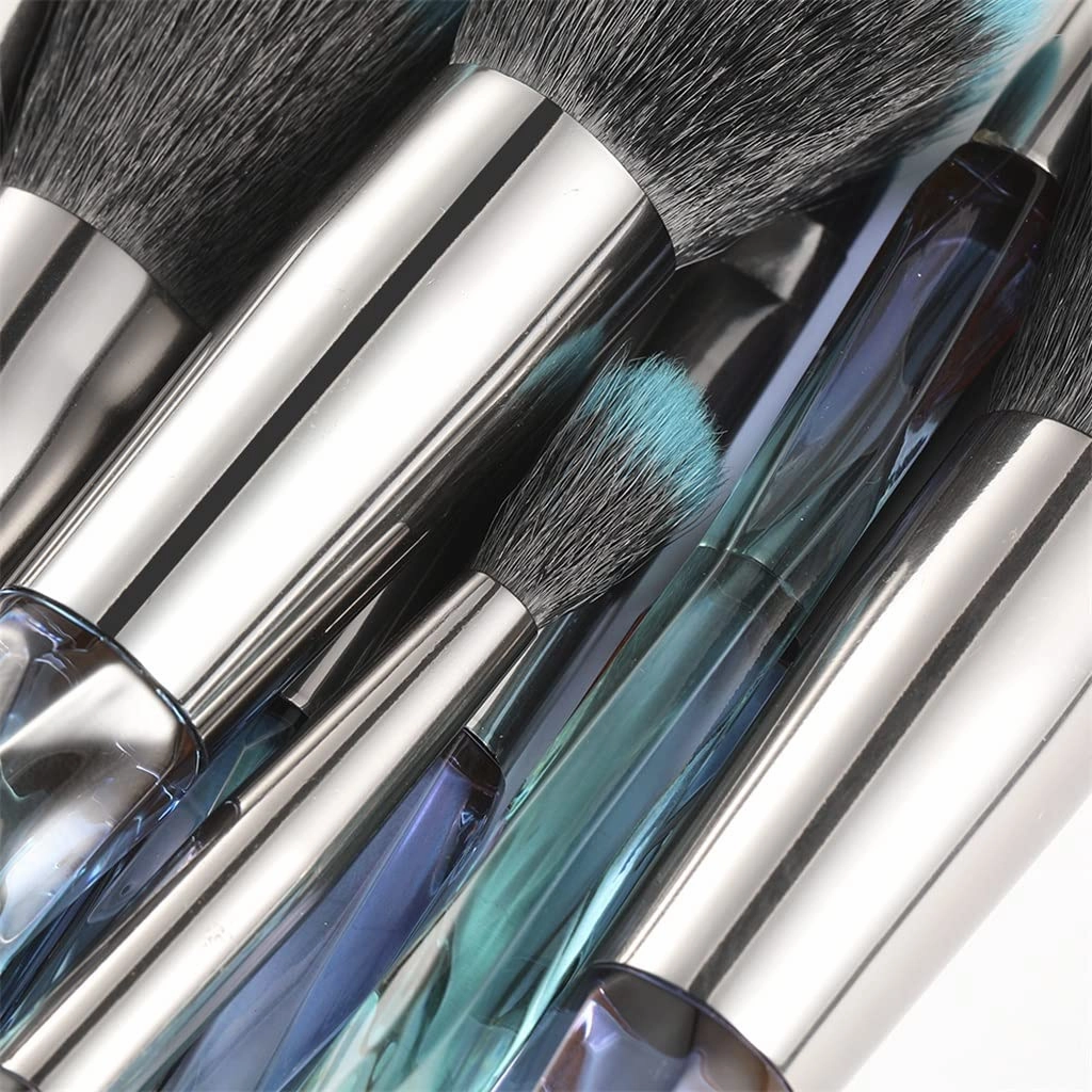 Makeup brush 10 Pieces Professional Makeup Brush Set Cosmetics Blush Foundation Brush Eye Shadow Lip Brow Makeup Brush Set(Color:C)(C,Suit)