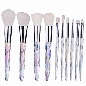 Makeup brush 10 Pieces Professional Makeup Brush Set Cosmetics Blush Foundation Brush Eye Shadow Lip Brow Makeup Brush Set(Color:C)(C,Suit)