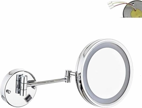 Makeup Mirror, 8.5 Inch Vanity Mirror Single-Sided 3X Magnification Bathroom Folding Wall-Mounted Beauty Mirror