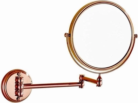 Makeup Mirror Double- Sided 3 Times Magnification Ultra- Thin Rose Gold Beauty Mirror Bathroom Vanity Mirror Bathroom